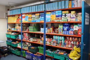 Whittlesey food bank stock on shelves